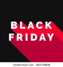 Black Friday Sale. Black Friday Banner, poster, logo Black and Red 3D Text on dark background.