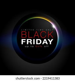 Black Friday sale banner or poster. Festive sales support template for advertising, web, social and shopping online.