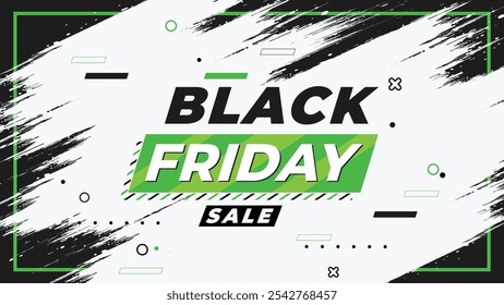 Black Friday venda Banner ou cartaz ilustração com texto. Ofertas Black Friday. Maior evento de compras. Banner da tipografia. website, cabeçalho, promoção de mídia social, anúncios, banner, poster, post, vetor