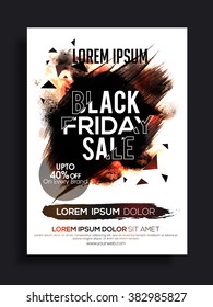 Black Friday Sale Banner, Sale Poster, Sale Flyer, Sale Vector. 40% Off, Sale Background. Big Sale, Super Sale, Special Offer on Every Brands.