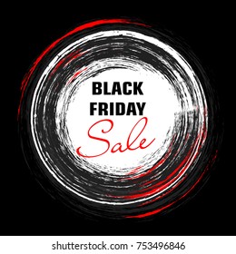 Black Friday sale banner. Poster or flyer, holiday sale and discount offer. Design template with an inscription for sale