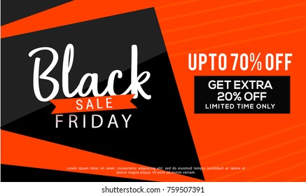 Black Friday Sale Banner Or Poster Template Design.