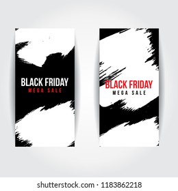 black friday sale banner, price tag, sticker, badge, poster. Vector illustration
