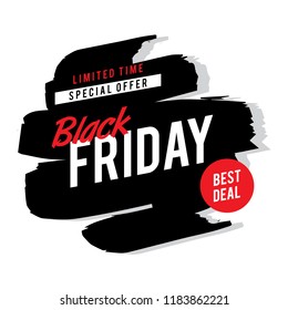 black friday sale banner, price tag, sticker, badge, poster. Vector illustration
