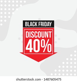 Black friday sale banner promotion advertising tag price