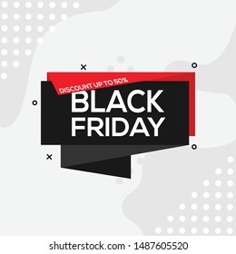 Black friday sale banner promotion advertising tag price