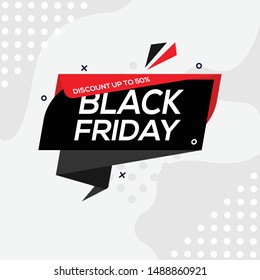 Black friday sale banner promotion advertising tag price