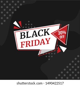 Black friday sale banner promotion advertising tag price