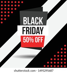 Black friday sale banner promotion advertising tag price
