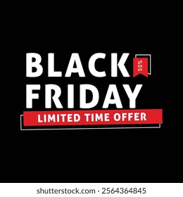 
Black Friday sale banner with red and black texture background with template
