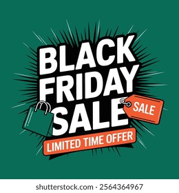 
Black Friday sale banner with red and black texture background with template
