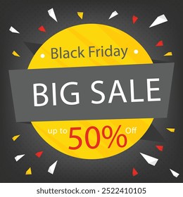 black Friday sale banner. sales background