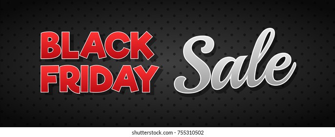 Black Friday Sale banner - shiny advertisement. Vector.