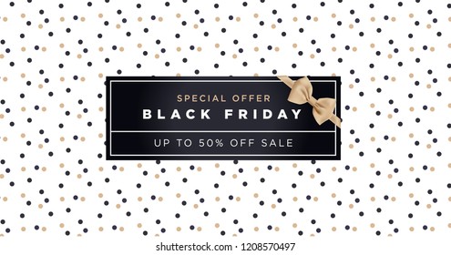 Black Friday sale banner. Social media vector illustration template for website and mobile website development, email and newsletter design, marketing material.
