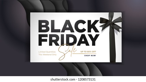 Black Friday sale banner. Social media vector illustration template for website and mobile website development, email and newsletter design, marketing material.