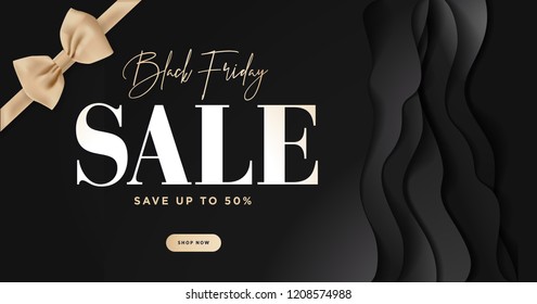 Black Friday sale banner. Social media vector illustration template for website and mobile website development, email and newsletter design, marketing material.