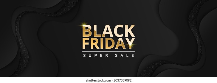 Black Friday sale banner. Social media vector illustration template for website and mobile website development, email and newsletter design, marketing materials.