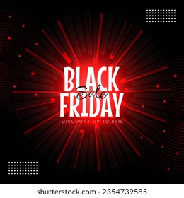 Black Friday sale banner. Social media vector illustration template