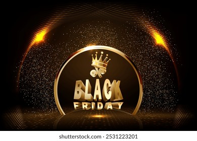 Black Friday sale banner. Social media vector illustration template for website and mobile website development, email and newsletter design, marketing materials.
