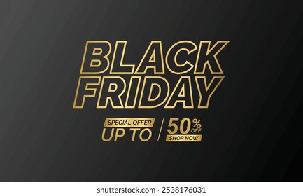 Black Friday Sale banner. Special discount offer design. Product discount festival banner design. Flat Vector Illustration.