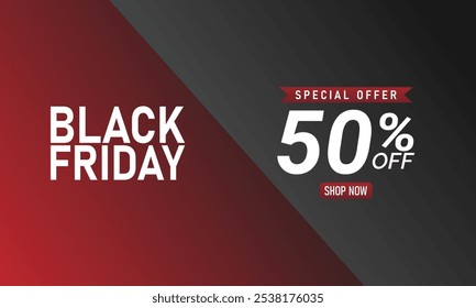 Black Friday Sale banner. Special discount offer design. Product discount festival banner design. Flat Vector Illustration.