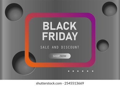 Banner de venda Black Friday, Bolha de fala exclusivo tempo limitado Oferta Web Banner, Comprar agora botão. Projeto de Venda Black Friday. Banner Da Tipografia Da Sexta-Feira Negra. Moderno Mínimo Abstrato Fundo.