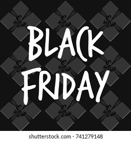 Black friday sale banner. Tag. Vector illustration.