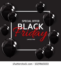 Black Friday Sale Banner Template. Vector Illustration EPS10
