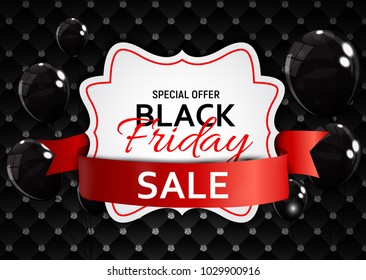 Black Friday Sale Banner Template. Vector Illustration EPS10
