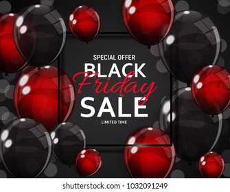 Black Friday Sale Banner Template. Vector Illustration EPS10