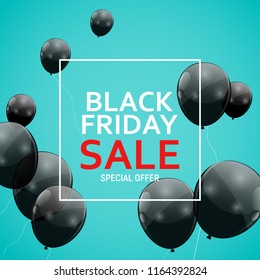 Black Friday Sale Banner Template. Vector Illustration EPS10