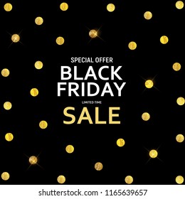 Black Friday Sale Banner Template. Vector Illustration EPS10