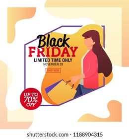 Black Friday Sale Banner Template vector illustration. Great for Poster and Flyer promotion