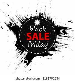Black Friday sale banner template design. Vector illustration.