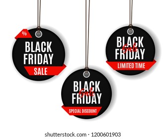 Black Friday Sale Banner Template. Vector Illustration EPS10