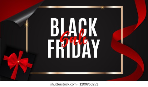 Black Friday Sale Banner Template. Vector Illustration EPS10