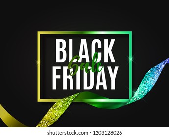 Black Friday Sale Banner Template. Vector Illustration EPS10