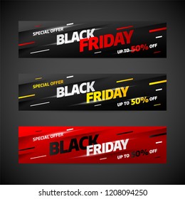 Black Friday sale banner template design. Special offer. Vector illustration eps 10.