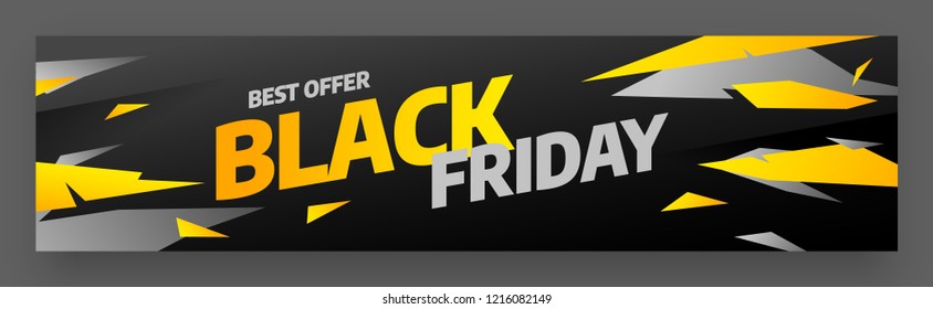 Black Friday sale banner template design. Special offer. Vector illustration eps 10.