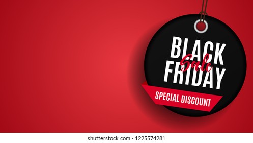 Black Friday Sale Banner Template. Vector Illustration EPS1