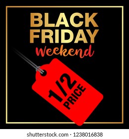 Black Friday Sale Banner Template. Vector Illustration.