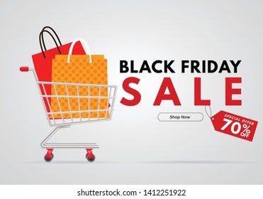 Black Friday sale banner template design