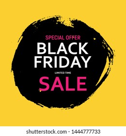 Black Friday Sale Banner Template. Vector Illustration EPS10