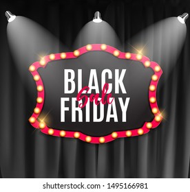 Black Friday Sale Banner Template. Vector Illustration EPS10