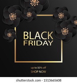 Black friday sale banner template design.