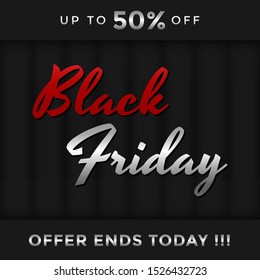 Black friday sale banner template design. vector illustration