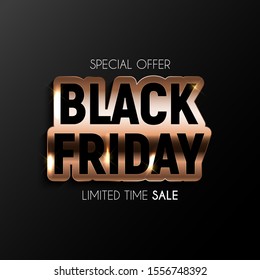 Black Friday Sale Banner Template. Vector Illustration EPS10

