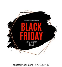 Black Friday Sale Banner Template. Vector Illustration EPS10