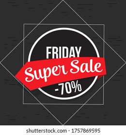 Black Friday Sale banner or Template Design  for Promotion products, Promo Discount and Big Sale