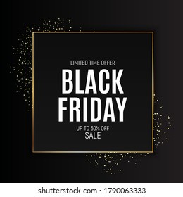 Black Friday Sale Banner Template. Vector Illustration EPS10